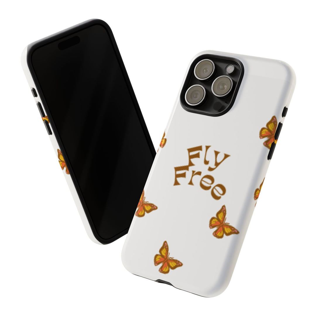 Stylish Phone Case | 'Fly Free' Butterfly Design | Unique Tough Cases