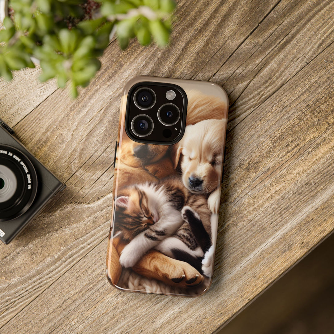 Cute Pets Phone Case - Adorable Dog and Cat Design for Animal Lovers