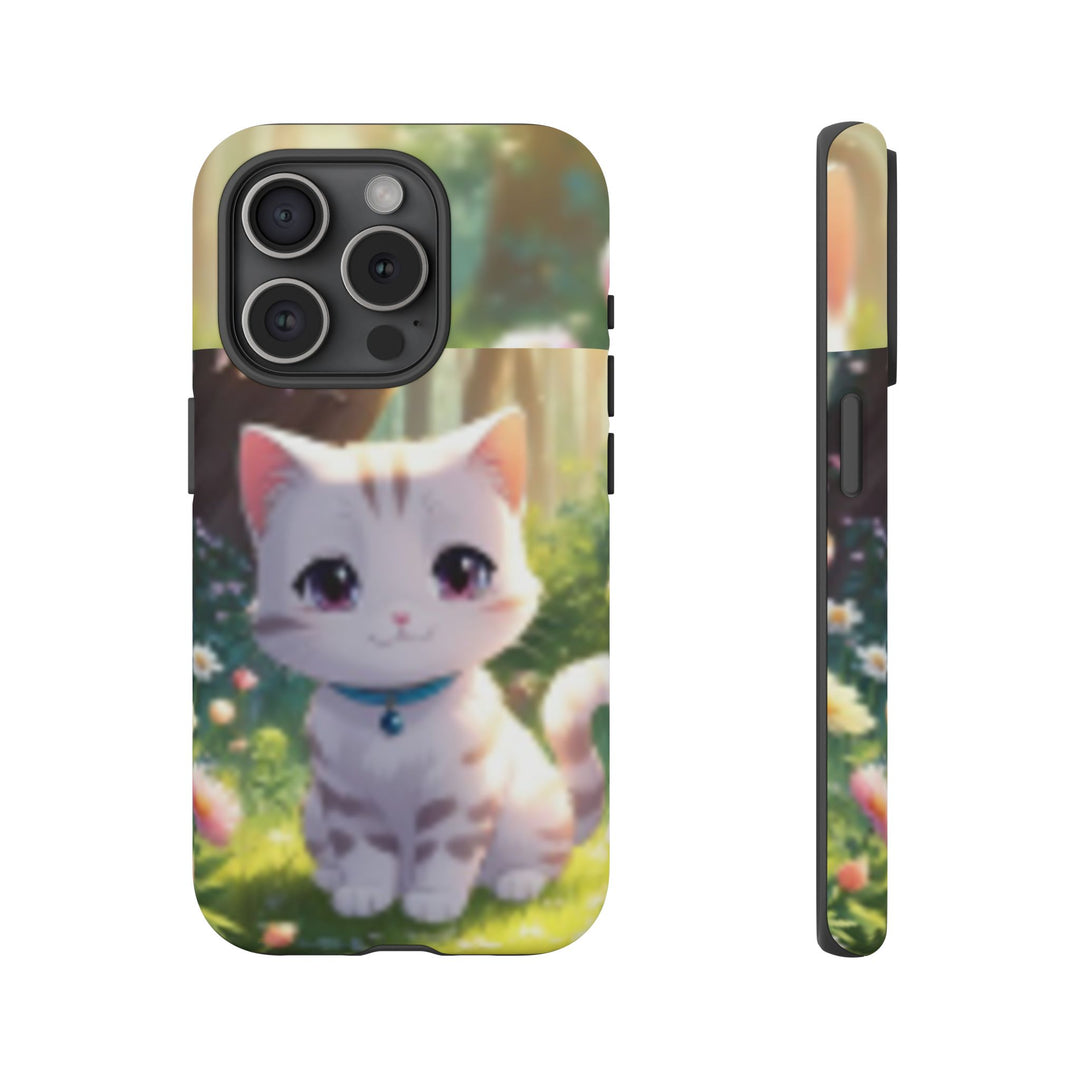 Cute Ai Cat Phone Case - Tough Protection with Floral Design for Cat Lovers