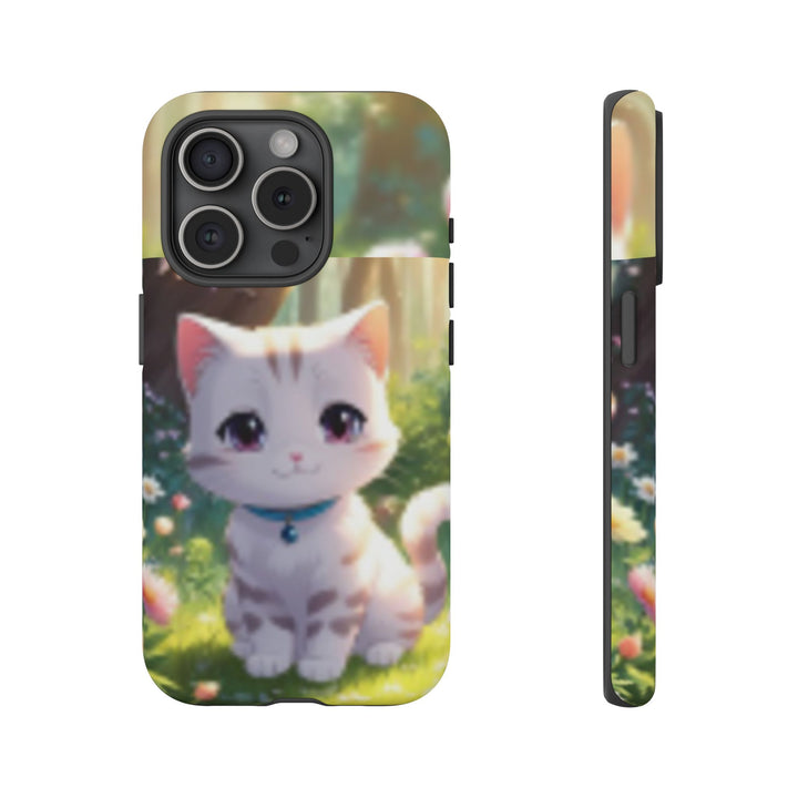 Cute Ai Cat Phone Case - Tough Protection with Floral Design for Cat Lovers