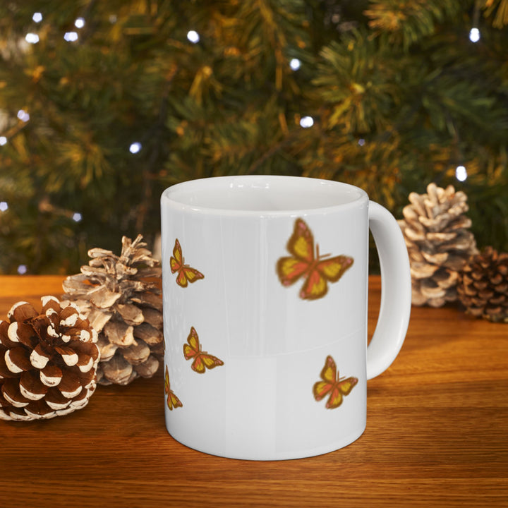 Fly Free Butterfly Ceramic Mug - Inspiring Coffee Cup for Nature Lovers