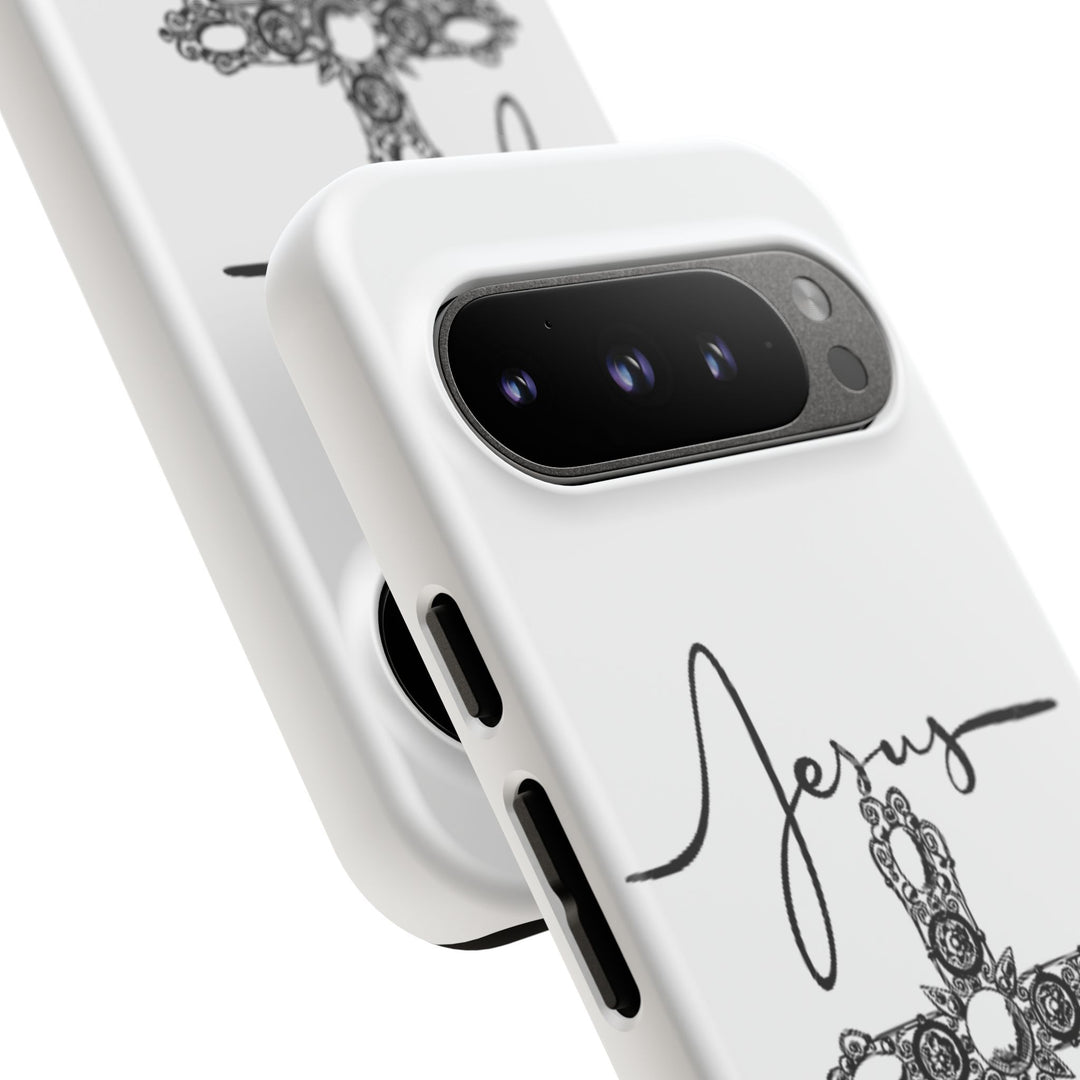 Stylish Tough Case with Jesus Design - Faith-Inspired Phone Cover, Christian Gift, Custom Phone Accessory, Unique Cell Phone Case