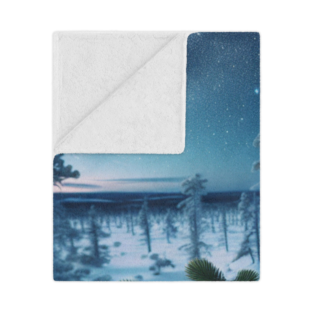 Snowy Owl Minky Blanket - Cozy Winter Decor