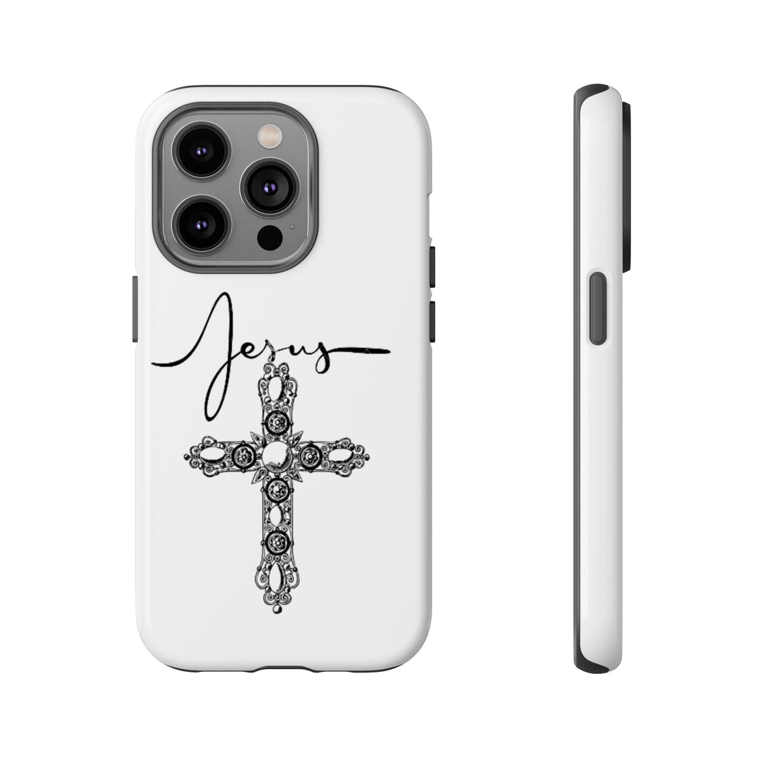 Stylish Tough Case with Jesus Design - Faith-Inspired Phone Cover, Christian Gift, Custom Phone Accessory, Unique Cell Phone Case