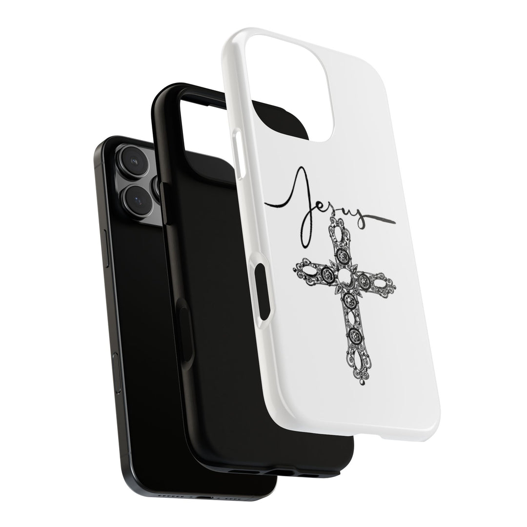 Stylish Tough Case with Jesus Design - Faith-Inspired Phone Cover, Christian Gift, Custom Phone Accessory, Unique Cell Phone Case