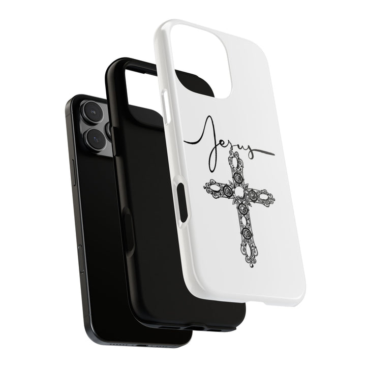 Stylish Tough Case with Jesus Design - Faith-Inspired Phone Cover, Christian Gift, Custom Phone Accessory, Unique Cell Phone Case