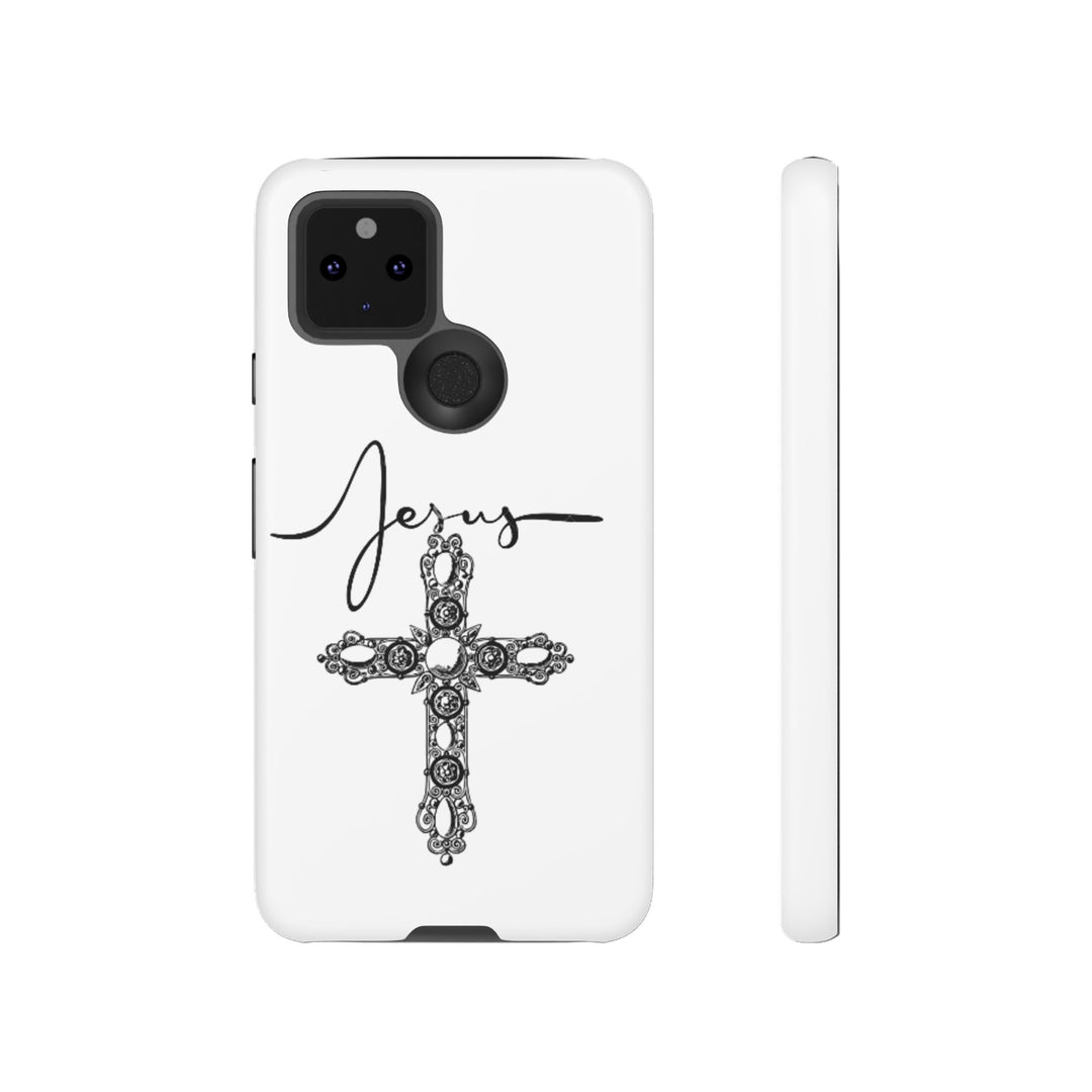 Stylish Tough Case with Jesus Design - Faith-Inspired Phone Cover, Christian Gift, Custom Phone Accessory, Unique Cell Phone Case