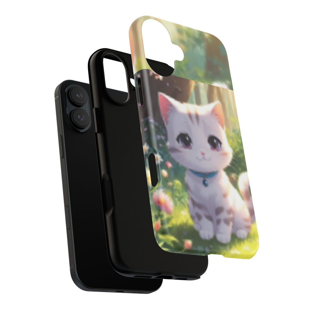 Cute Ai Cat Phone Case - Tough Protection with Floral Design for Cat Lovers