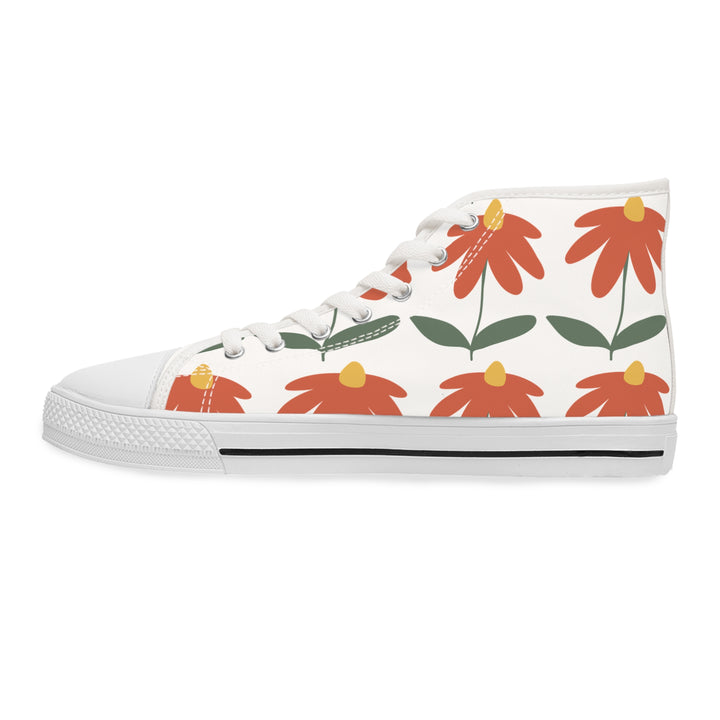 Floral Women's High Top Sneakers - Stylish & Comfortable