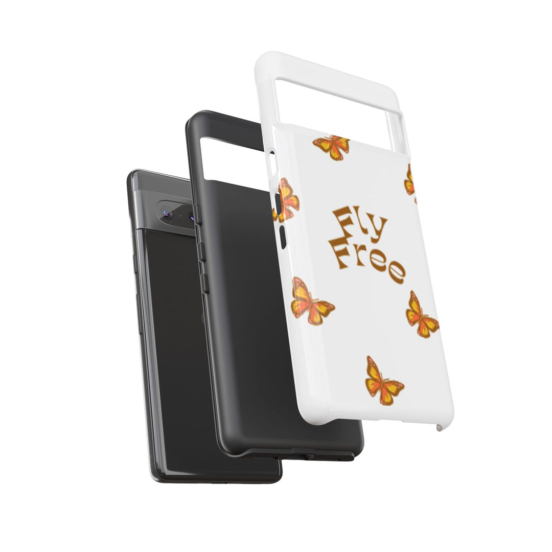 Stylish Phone Case | 'Fly Free' Butterfly Design | Unique Tough Cases