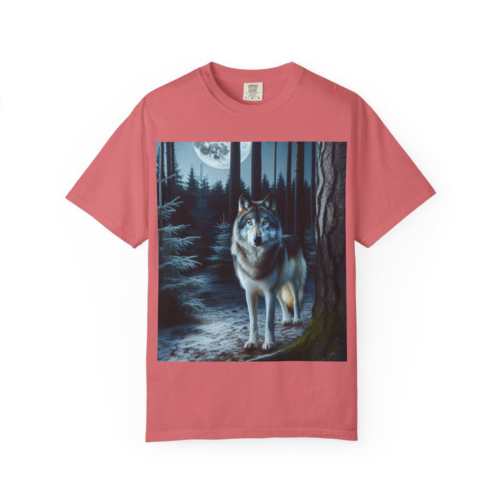 Moonlit Wolf Unisex Garment-Dyed T-shirt
