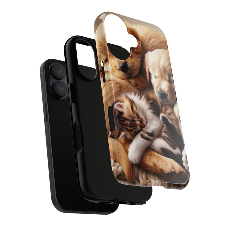 Cute Pets Phone Case - Adorable Dog and Cat Design for Animal Lovers
