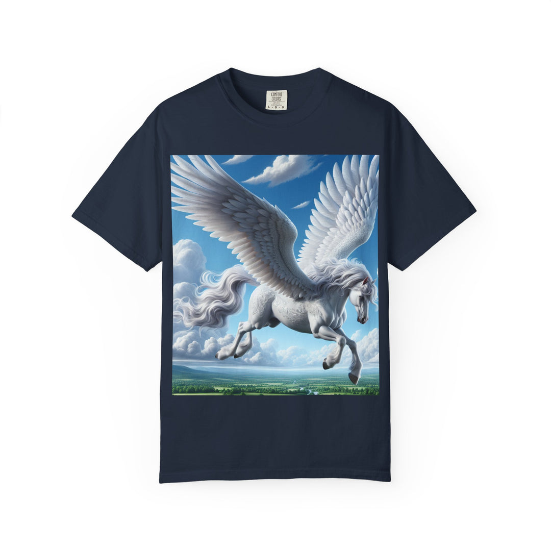 Mythical Pegasus Unisex Garment-Dyed T-shirt | Dreamy Fantasy Art Tee