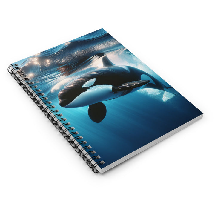 Ocean Whale Spiral Notebook - Ruled Lines, Marine Wildlife Journal, Gift for Nature Lovers, Whale Watching Souvenir, School Supplies