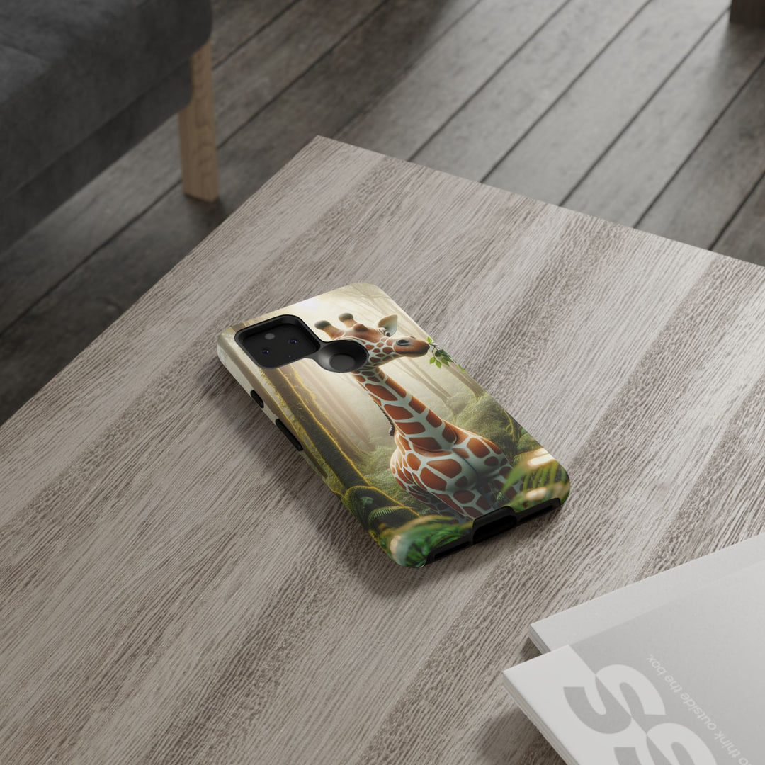 Giraffe Tough Phone Case - Cute Animal Design for Nature Lovers