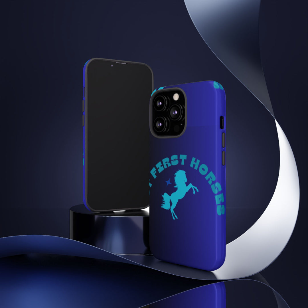 But First Horses Phone Case – Durable Tough Case for Horse Lovers