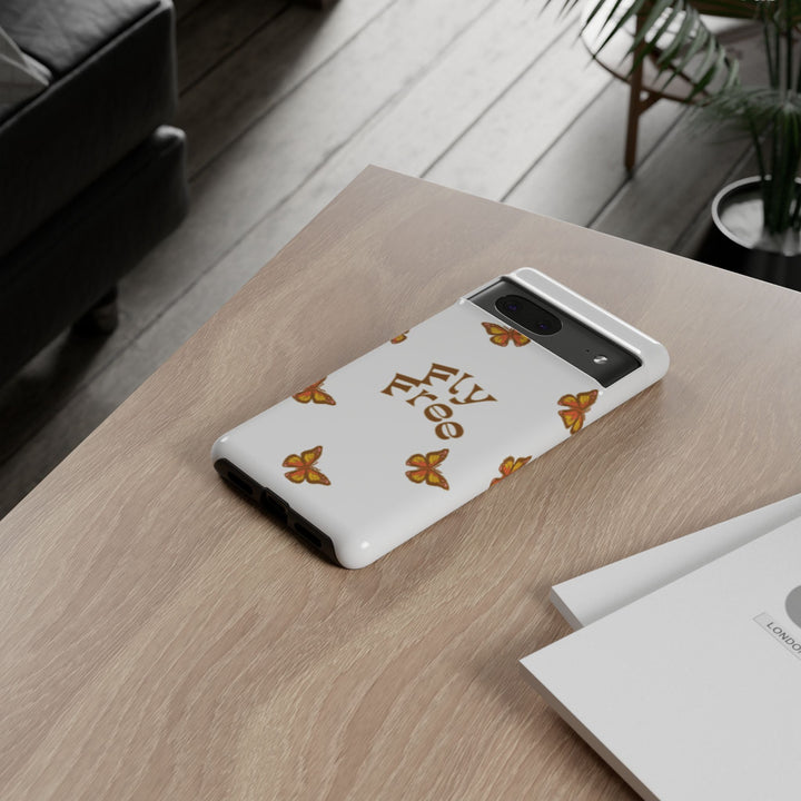Stylish Phone Case | 'Fly Free' Butterfly Design | Unique Tough Cases
