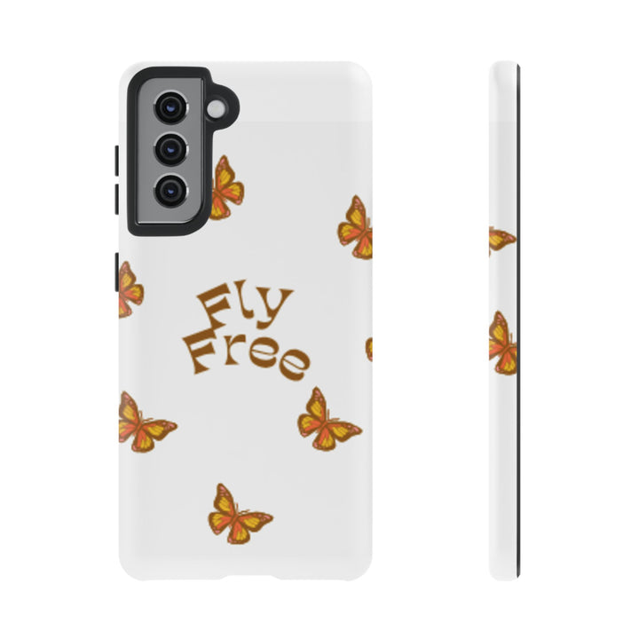Stylish Phone Case | 'Fly Free' Butterfly Design | Unique Tough Cases