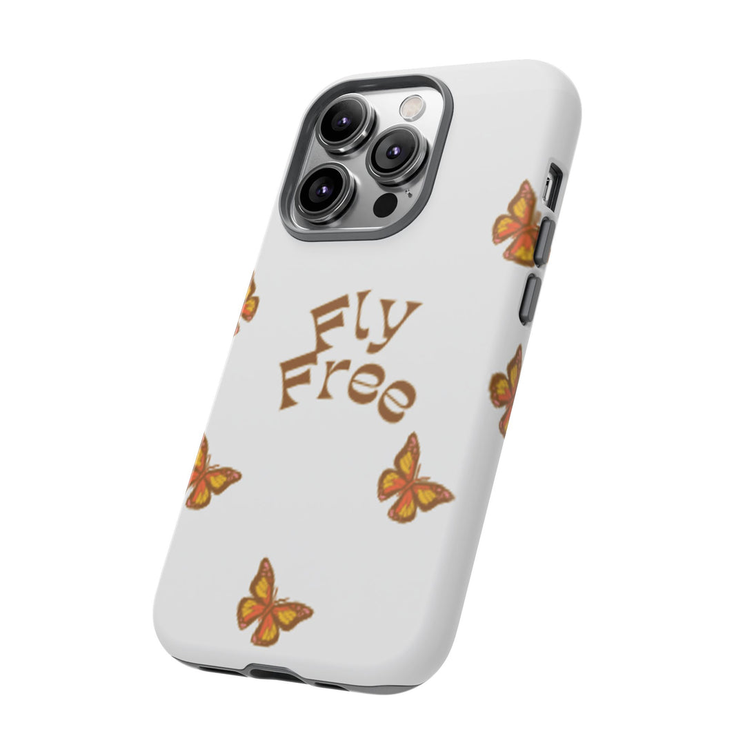 Stylish Phone Case | 'Fly Free' Butterfly Design | Unique Tough Cases