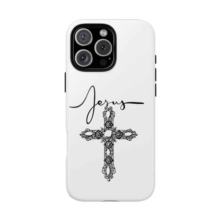 Stylish Tough Case with Jesus Design - Faith-Inspired Phone Cover, Christian Gift, Custom Phone Accessory, Unique Cell Phone Case