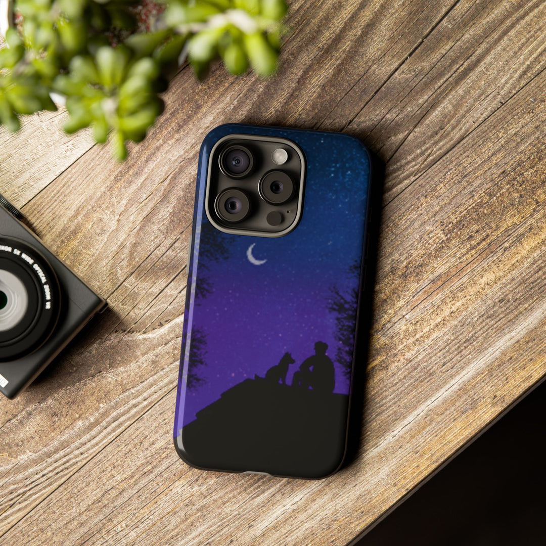 Starry Night Phone Case for Dog Lovers
