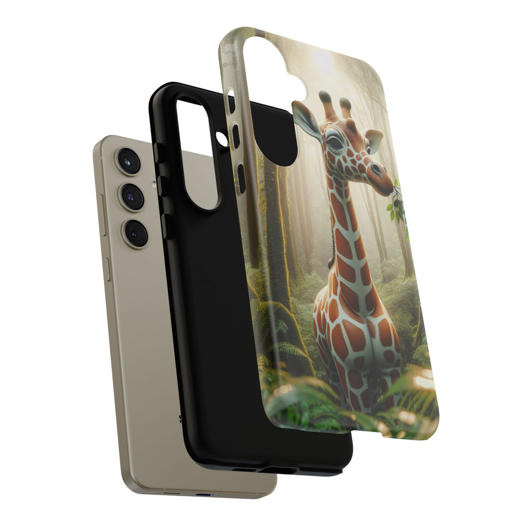 Giraffe Tough Phone Case - Cute Animal Design for Nature Lovers