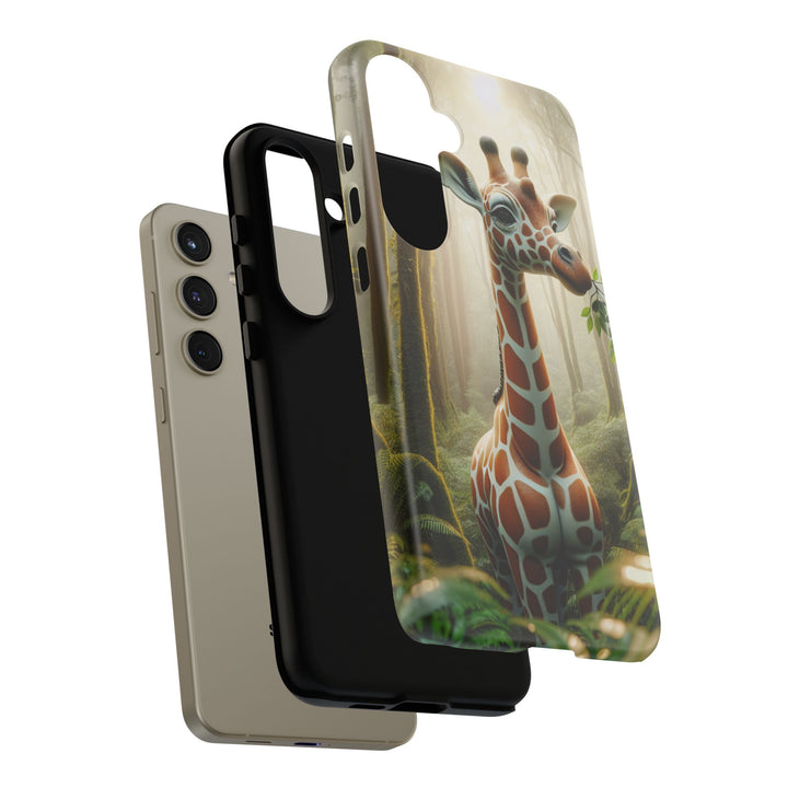 Giraffe Tough Phone Case - Cute Animal Design for Nature Lovers