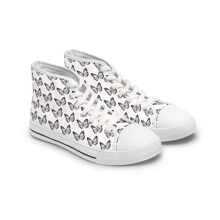 Butterfly Print High Top Sneakers for Women - Stylish and Trendy Footwear