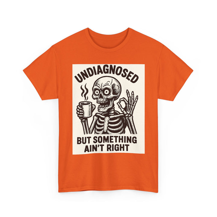 Unisex Heavy Cotton Tee with Skeleton Design - Perfect for Halloween, Gifting, Casual Wear, Party