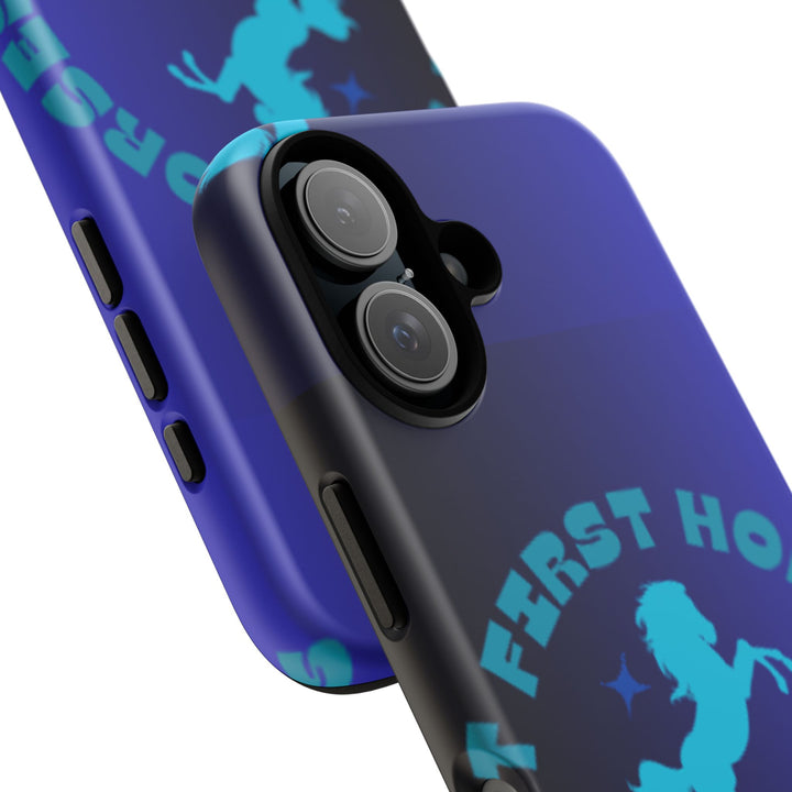 But First Horses Phone Case – Durable Tough Case for Horse Lovers