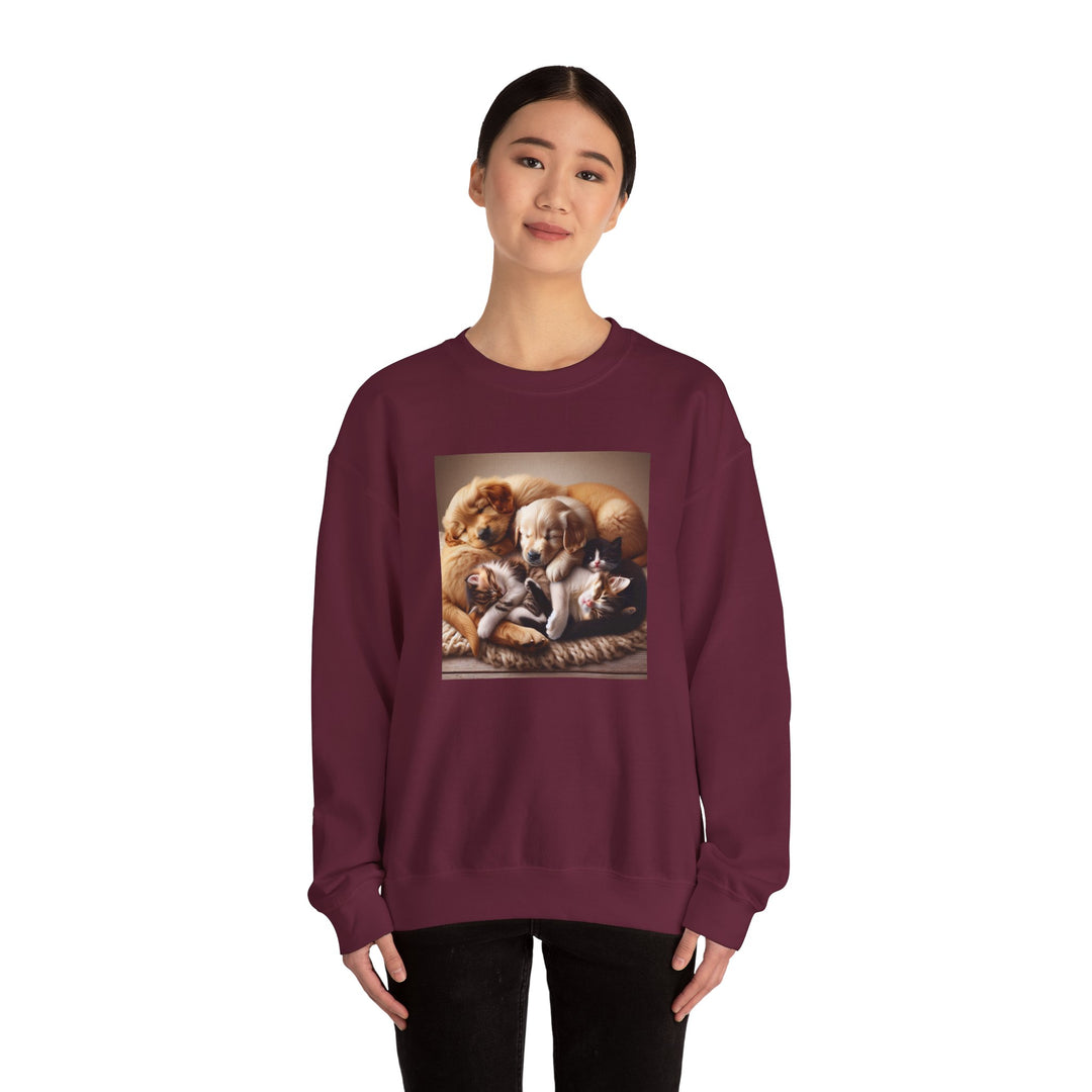 Cozy Pet Lovers' Crewneck Sweatshirt | Cute Dog Design | Gift for Animal Lovers | Comfy Pullover | Birthday or Holiday Gift