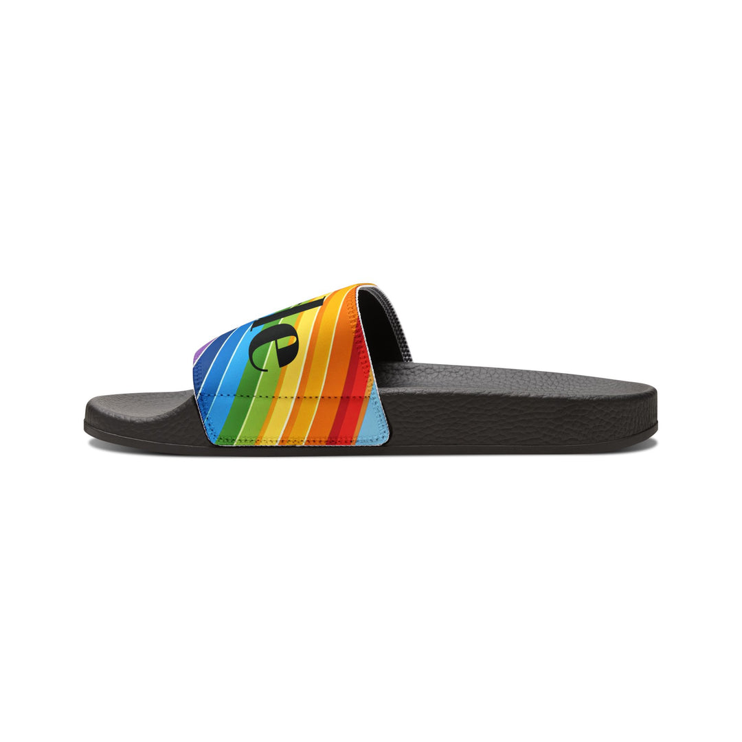 Rainbow Pride Women's Removable-Strap Sandals, Summer Footwear, LGBTQ+ Gifts, Comfortable Slide Sandals, Beach Essentials