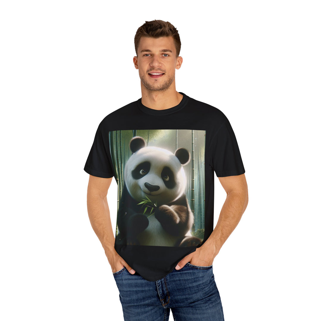 Cute Panda Unisex Garment-Dyed T-Shirt | Casual Animal Lover Tee