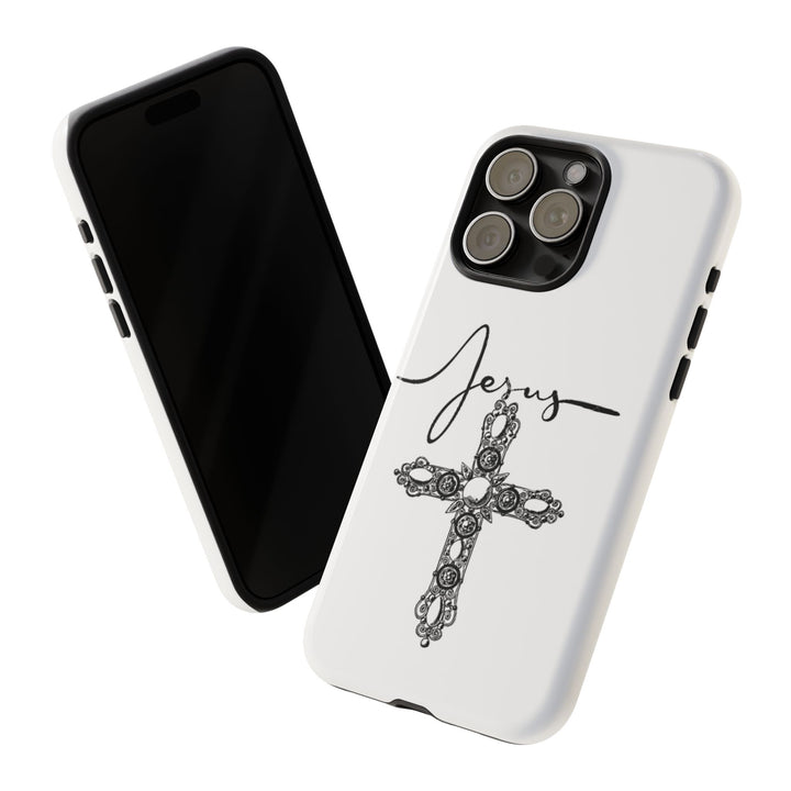 Stylish Tough Case with Jesus Design - Faith-Inspired Phone Cover, Christian Gift, Custom Phone Accessory, Unique Cell Phone Case