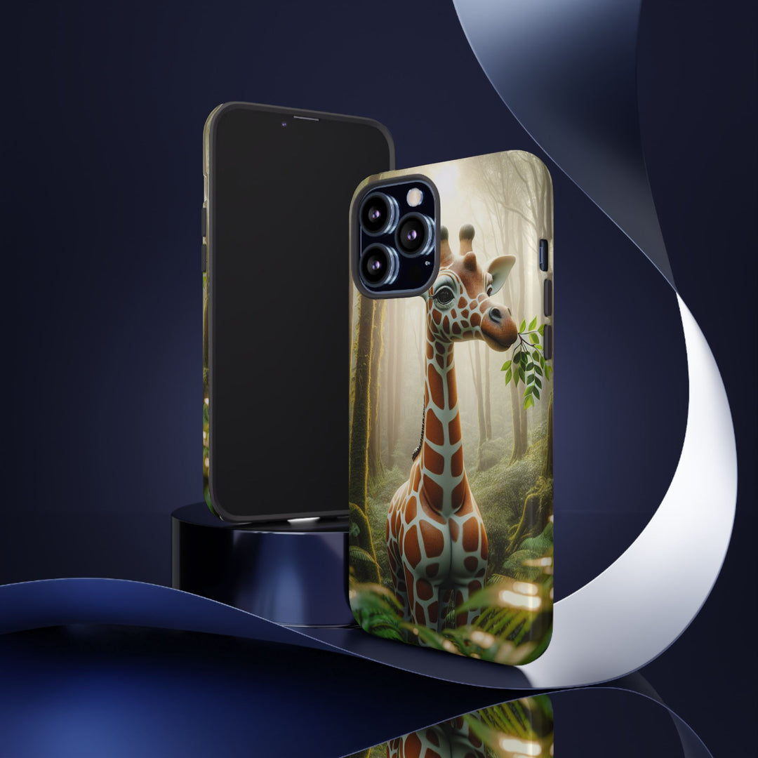 Giraffe Tough Phone Case - Cute Animal Design for Nature Lovers