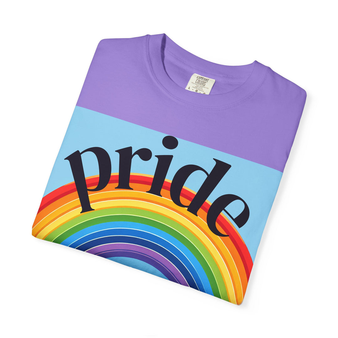 Pride Rainbow T-Shirt | Unisex Garment-Dyed Tee | LGBTQ+ Style, Casual Wear, Gift for Pride Month, Summer Fashion