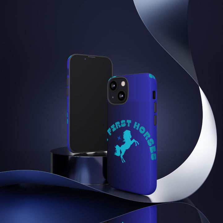 But First Horses Phone Case – Durable Tough Case for Horse Lovers