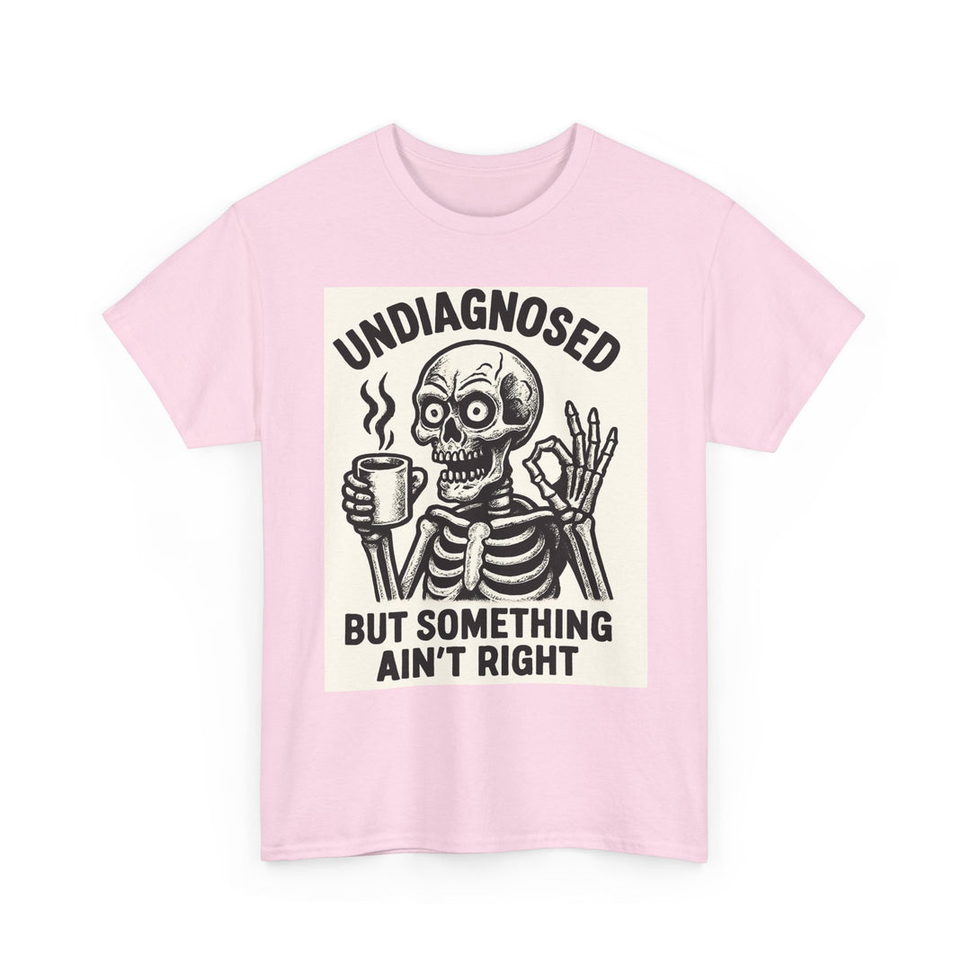 Unisex Heavy Cotton Tee with Skeleton Design - Perfect for Halloween, Gifting, Casual Wear, Party