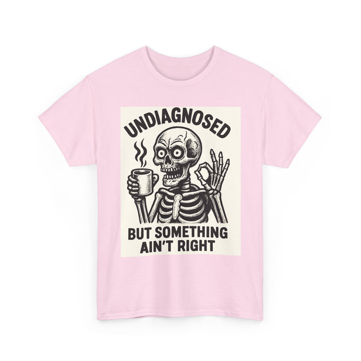 Unisex Heavy Cotton Tee with Skeleton Design - Perfect for Halloween, Gifting, Casual Wear, Party