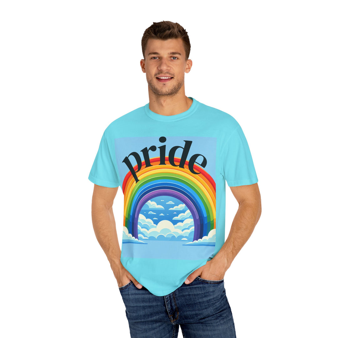 Pride Rainbow T-Shirt | Unisex Garment-Dyed Tee | LGBTQ+ Style, Casual Wear, Gift for Pride Month, Summer Fashion