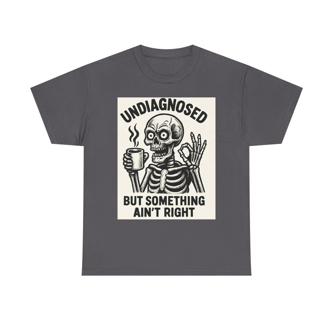 Unisex Heavy Cotton Tee with Skeleton Design - Perfect for Halloween, Gifting, Casual Wear, Party