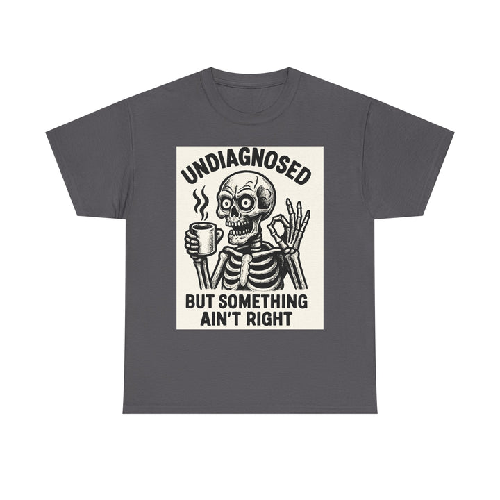 Unisex Heavy Cotton Tee with Skeleton Design - Perfect for Halloween, Gifting, Casual Wear, Party