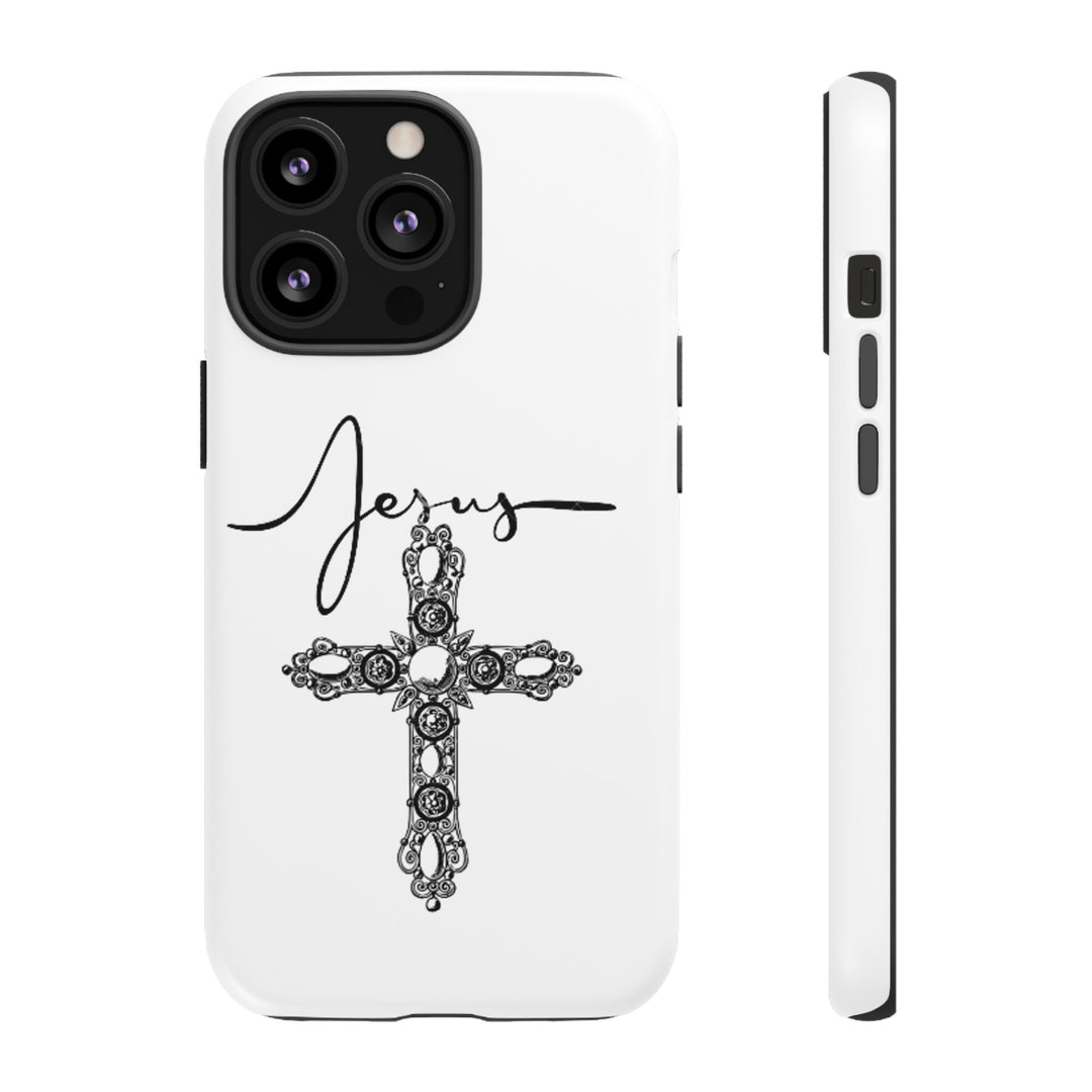Stylish Tough Case with Jesus Design - Faith-Inspired Phone Cover, Christian Gift, Custom Phone Accessory, Unique Cell Phone Case