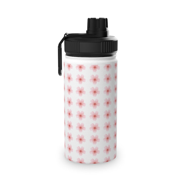 Chic Floral Stainless Steel Water Bottle with Sports Lid