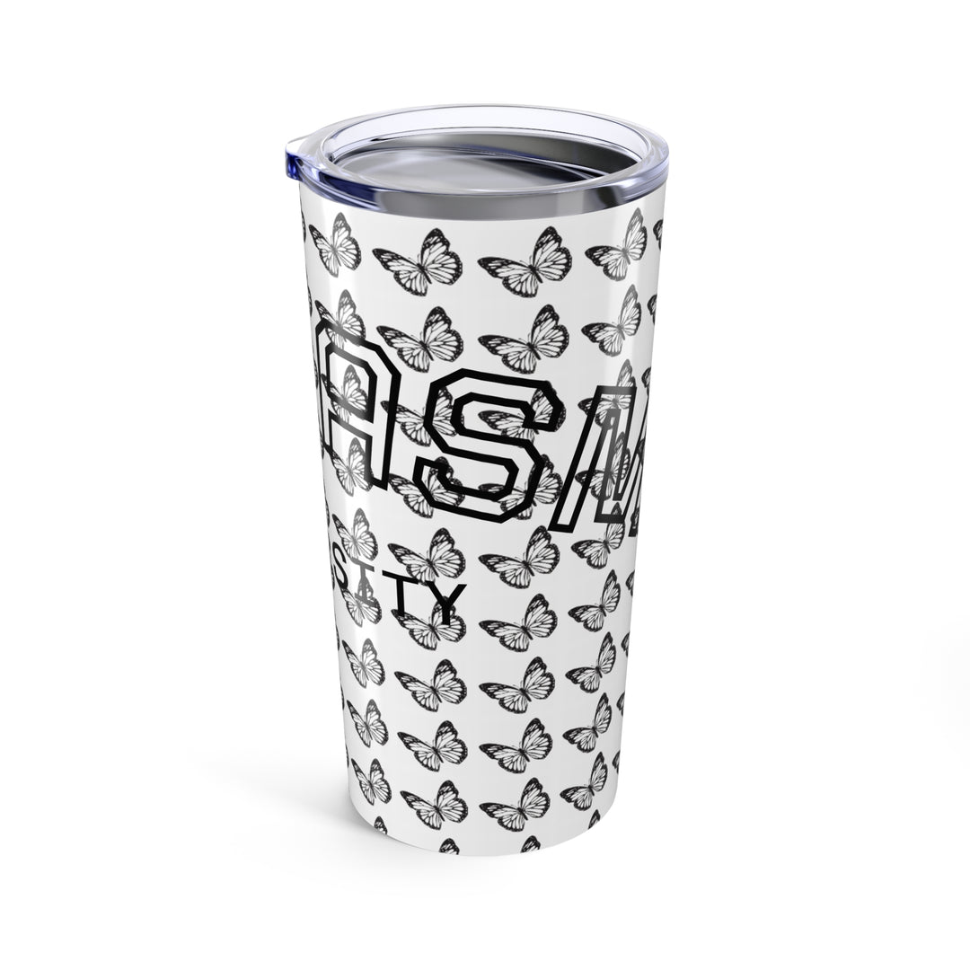 Butterfly Pattern 20oz Tumbler – Stylish Travel Mug for Nature Lovers