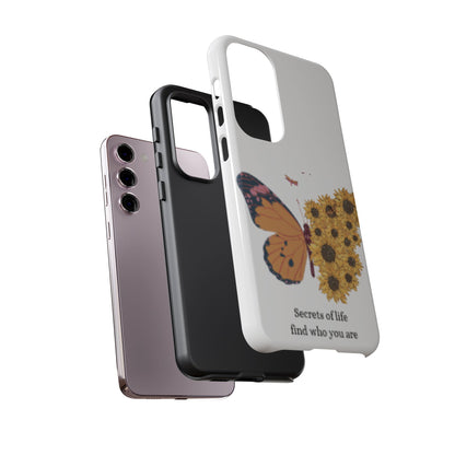 Butterfly & Sunflower Phone Case - "Secrets of Life" Design