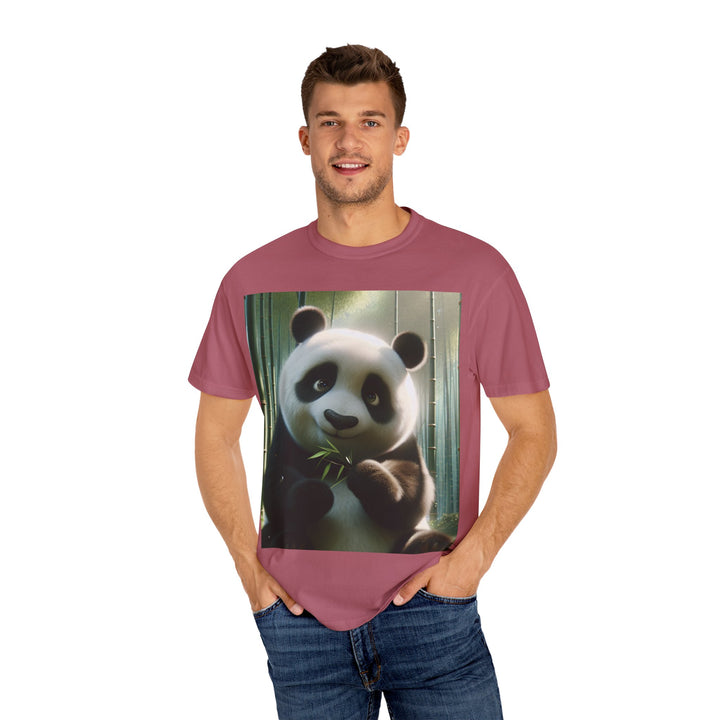 Cute Panda Unisex Garment-Dyed T-Shirt | Casual Animal Lover Tee