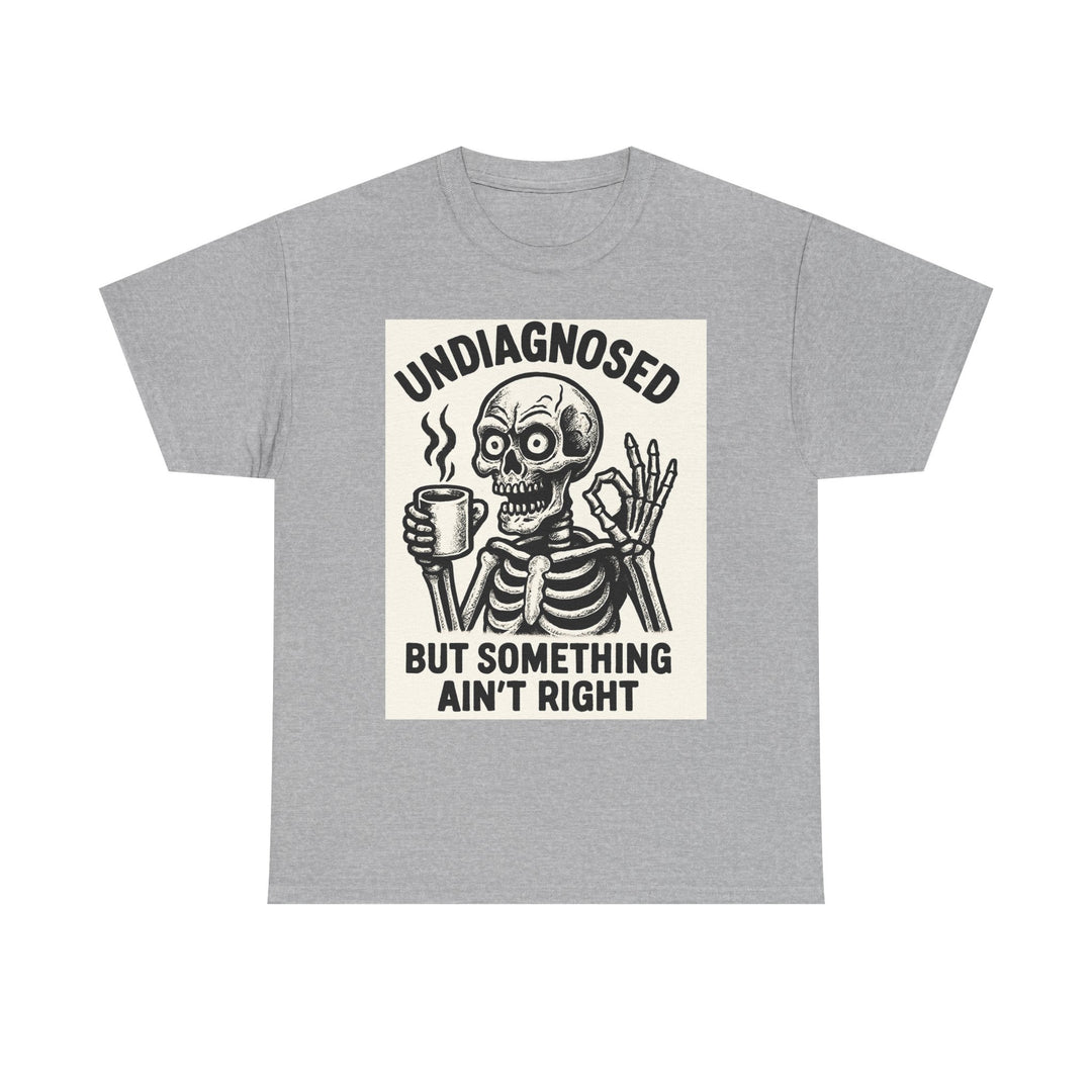 Unisex Heavy Cotton Tee with Skeleton Design - Perfect for Halloween, Gifting, Casual Wear, Party