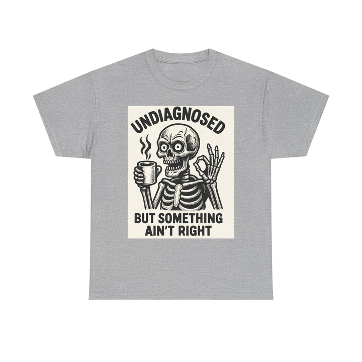 Unisex Heavy Cotton Tee with Skeleton Design - Perfect for Halloween, Gifting, Casual Wear, Party