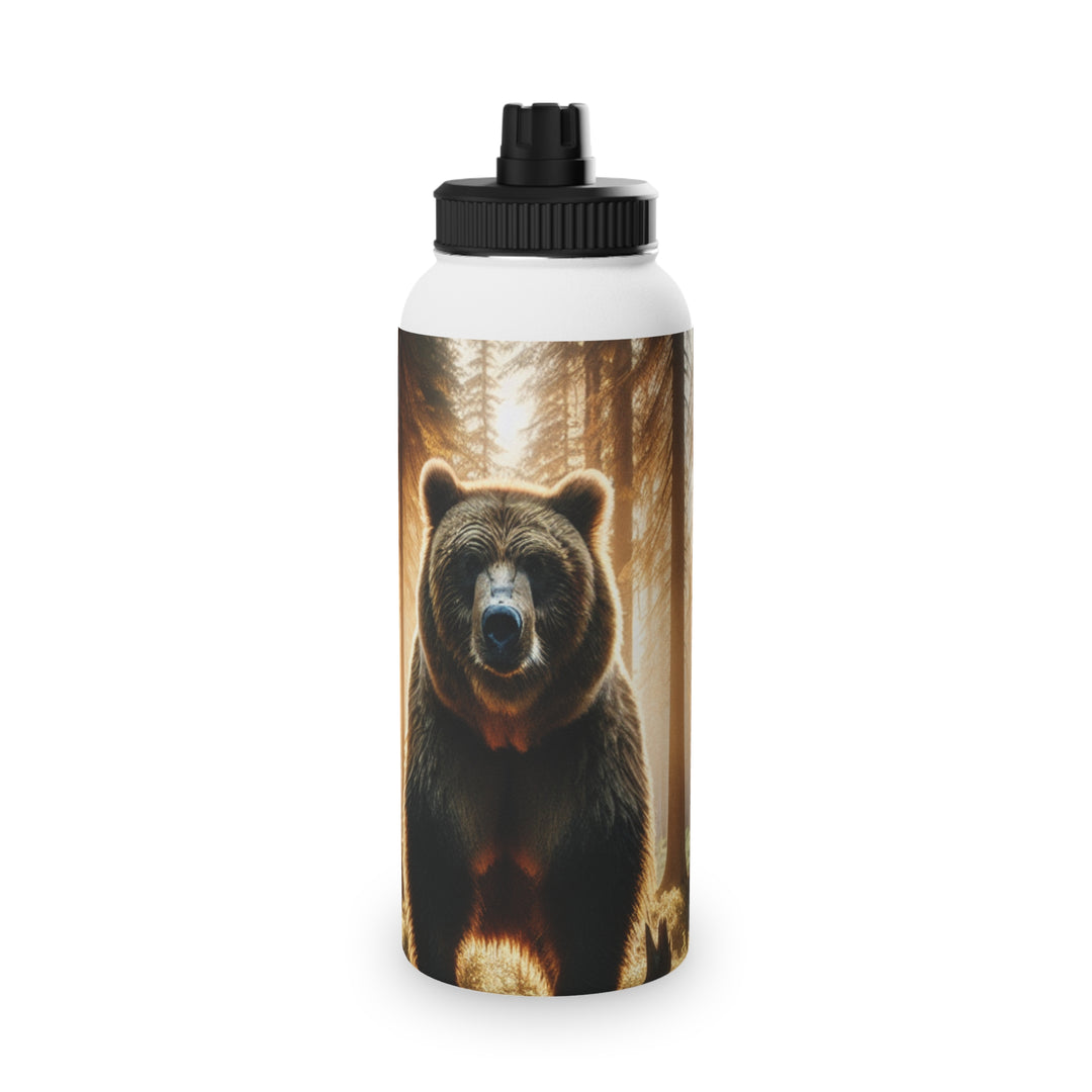 Bear Forest Stainless Steel Water Bottle - Eco-Friendly Sports Lid for Outdoor Adventures